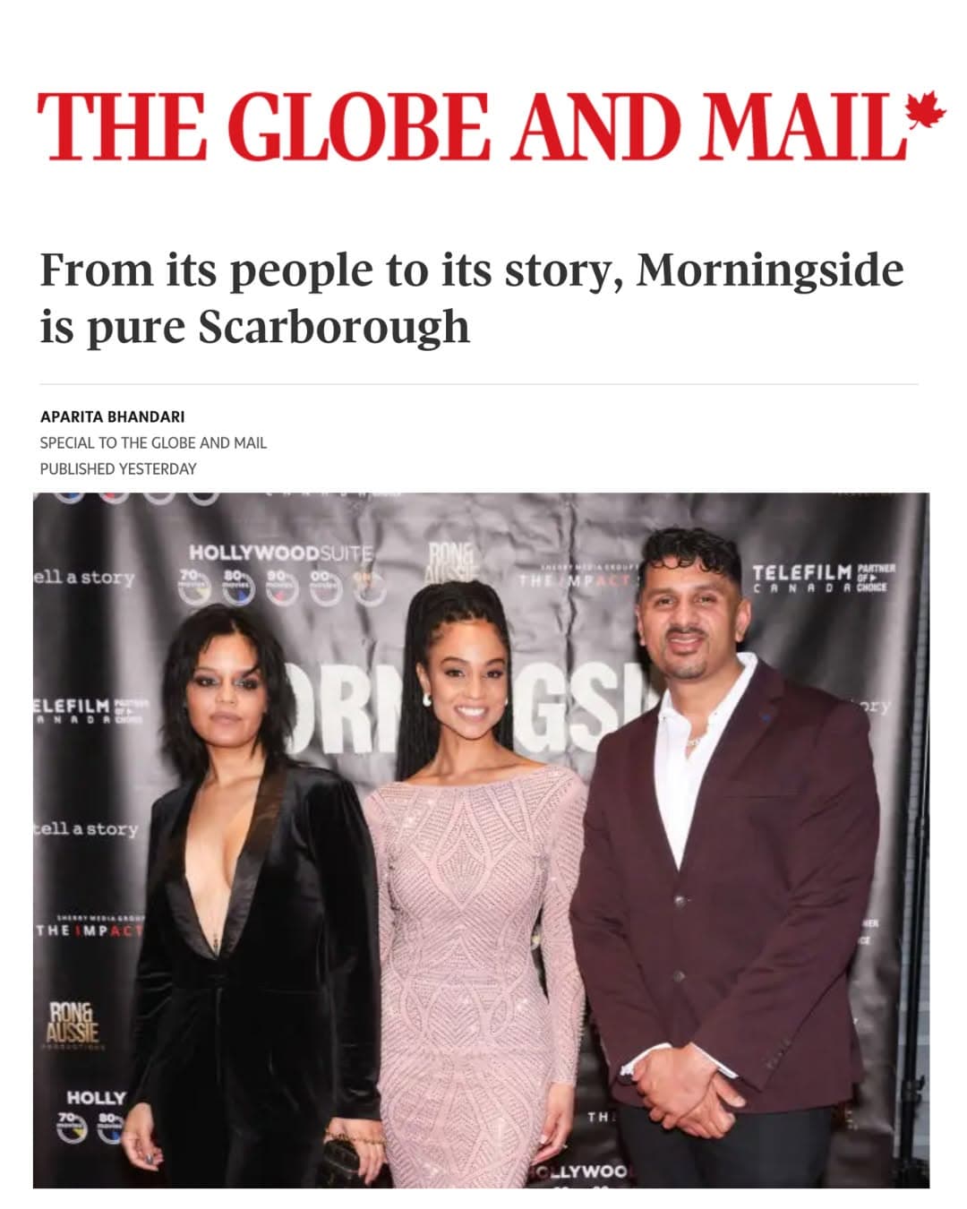 The Globe and Mail: From its people to its story, Morningside is pure Scarborough.